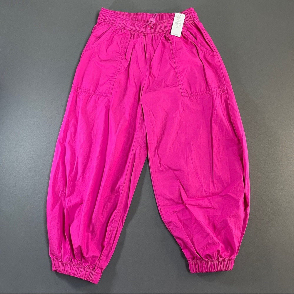 Kids Pink Elastic Waist Pants
